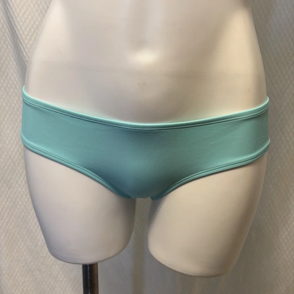 Aerie blue bikini swimsuit 2 piece crop size S low rise bottoms light blue - Picture 3 of 10